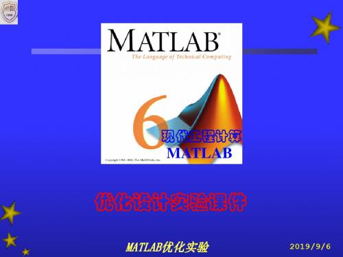 MATLAB优化的设计实验课件