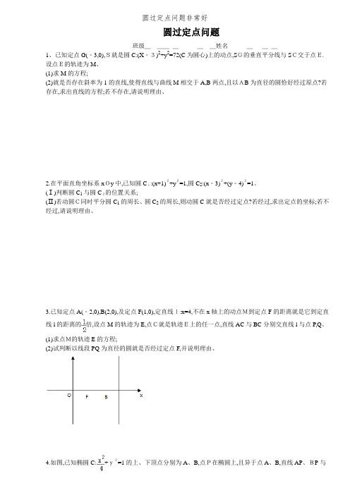 圆过定点问题非常好