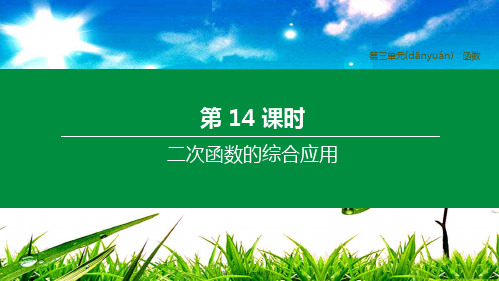 中考数学复习 第三单元 函数 第14课时 二次函数的综合应用数学课件