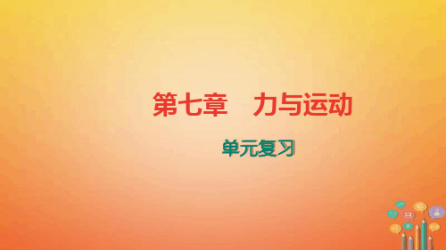 八年级物理全册第七章力与运动单元复习习题课件新版沪科版