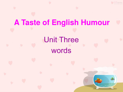 人教版高中英语必修四 unit3 words 5月24精品PPT课件