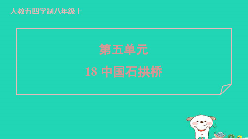 2024八年级语文上册第五单元18中国石拱桥习题课件新人教版