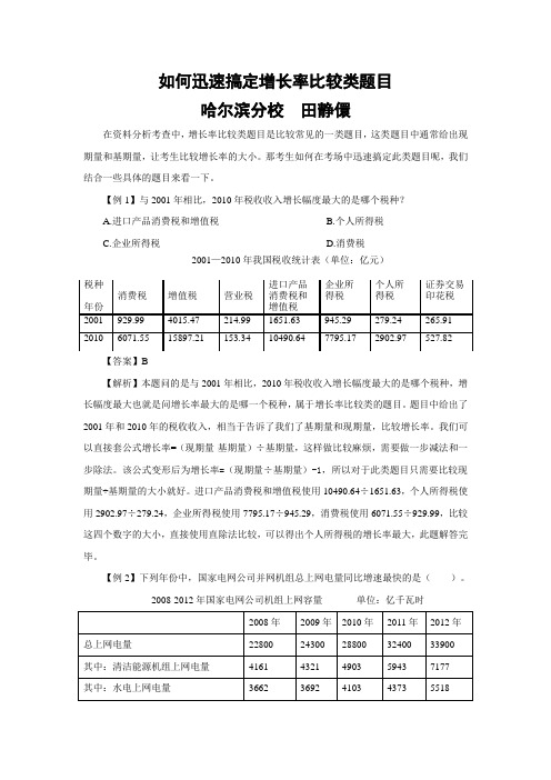 【国考备战】如何迅速搞定增长率比较类题目