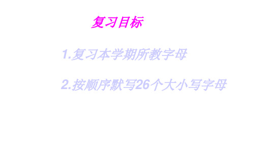 人教pep版小学英语三年级上册英语课件期末复习1字母