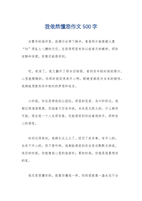 我依然懂您作文500字