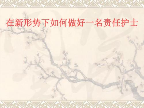 如何做好一名责任护士课件