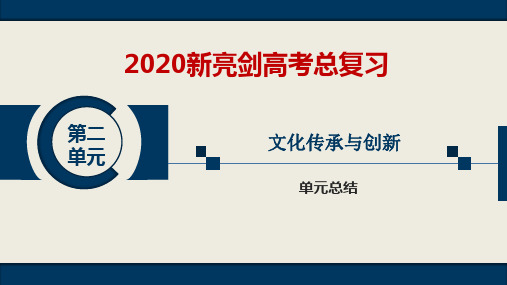 新亮剑《文化生活》第二单元单元总结文化传承与创新