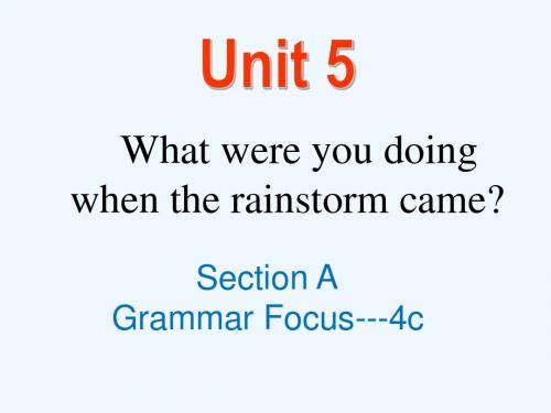 初中英语人教版八年级下册unit 5 Grammar Focus-4c