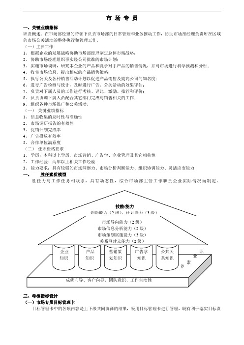 绩效考核与实施细则—市场主管