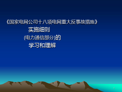 十八项反措实施细则的学习和理解ppt课件