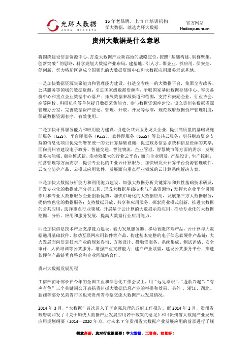 贵州大数据什么意思