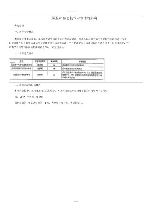 第五章-信息技术对审计的影响