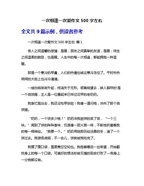 一次相逢一次爱作文500字左右