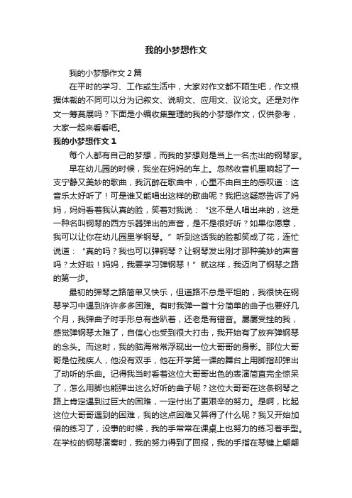 我的小梦想作文2篇