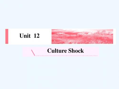 北师大版高中英语必修四Unit 12《Culture Shock》ppt研习考点课件