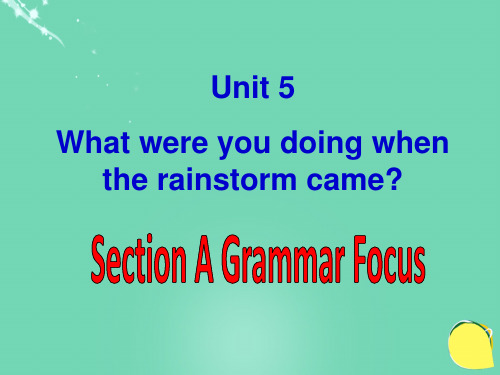 人教版英语八下Unit 5《What were you doing when》(Section A-2)课件