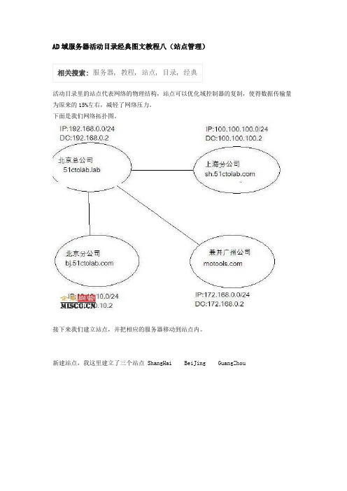 AD域服务器活动目录经典图文教程八(站点管理)