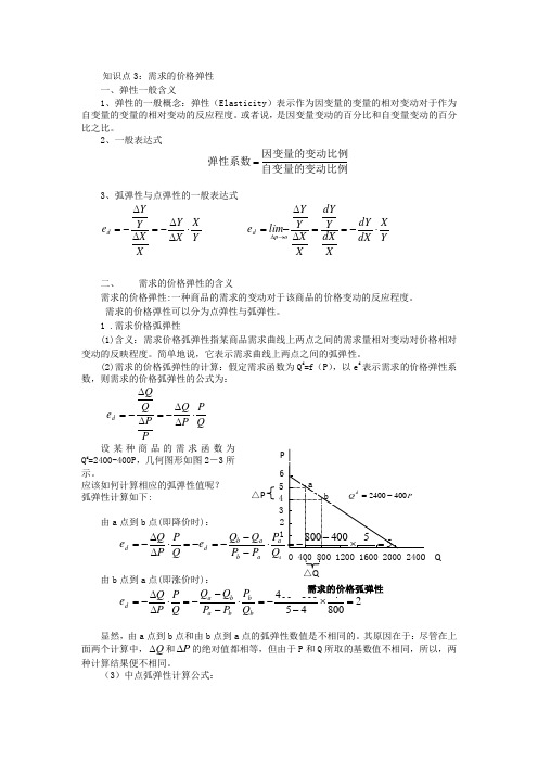 知识点3需求的价格弹性弹性一般含义1弹性的一般概念弹性