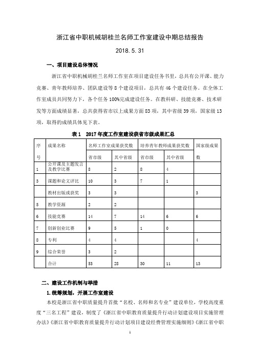 浙江中职机械胡桂兰名师工作室建设中期总结报告.doc