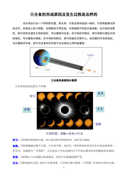 日全食的形成原因及发生过程是怎样的