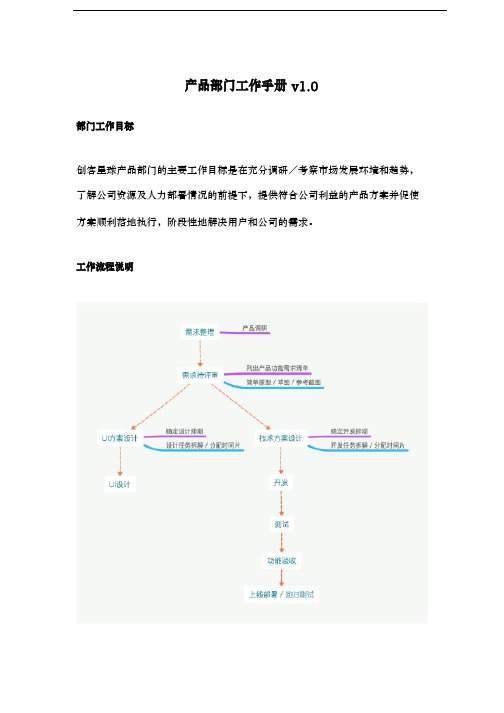 产品部门工作手册范本