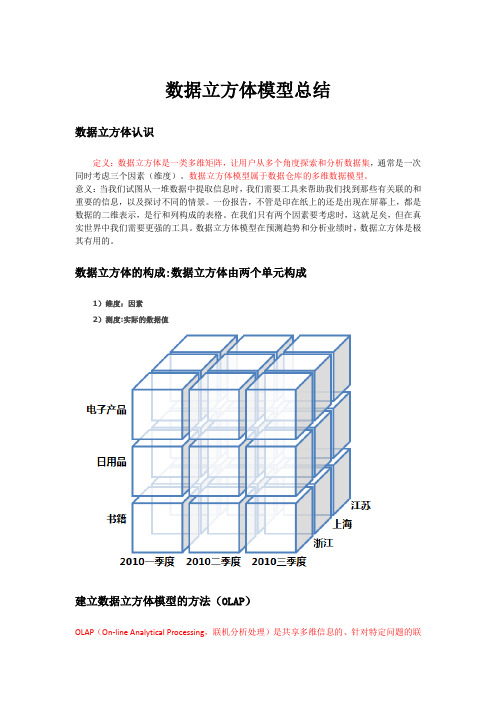 数据立方体模型总结