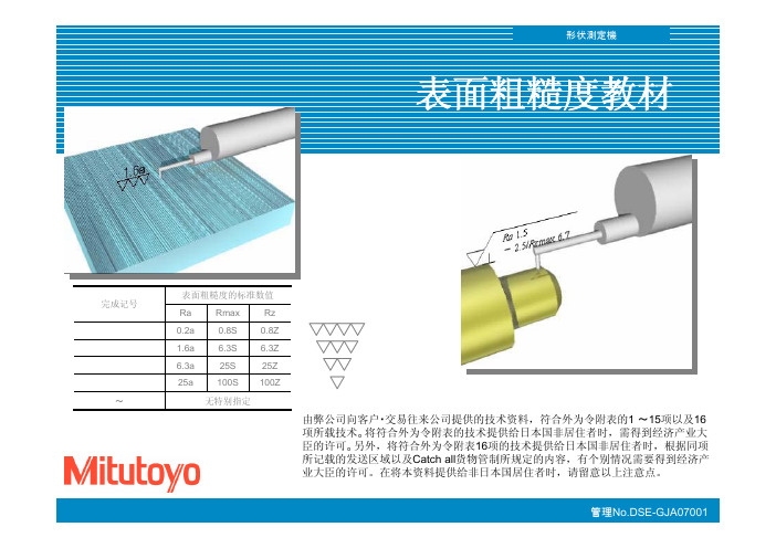 表面粗糙度学习资料 中文