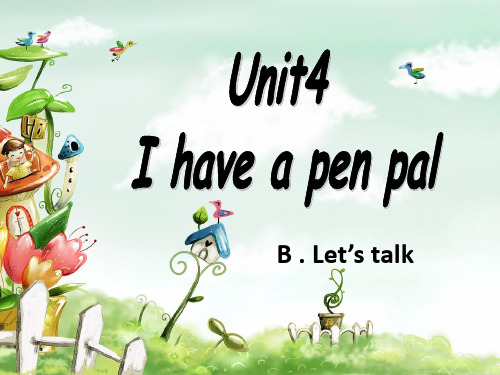 人教版六年级上册英语-Unit 4 BLet's talk