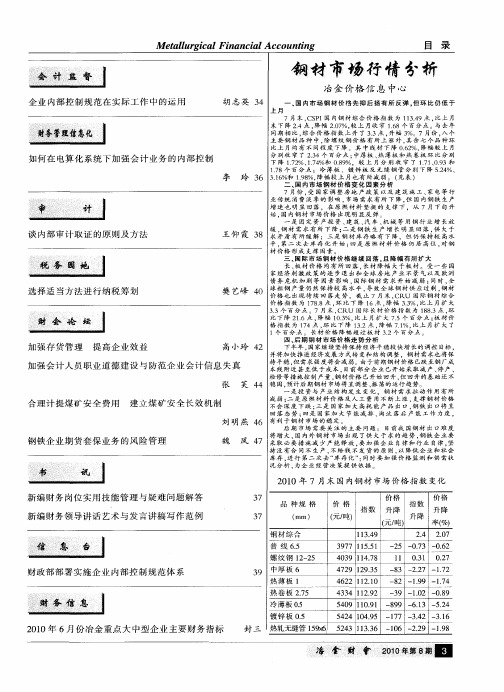 钢材市场行情分析