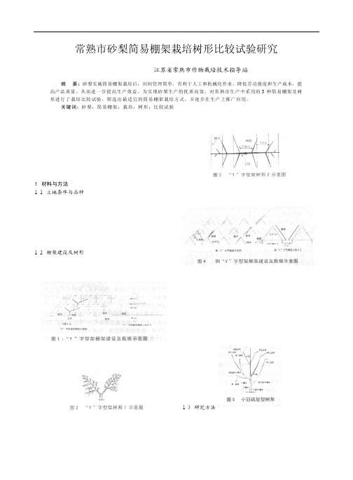 常熟市砂梨简易棚架栽培树形比较试验研究