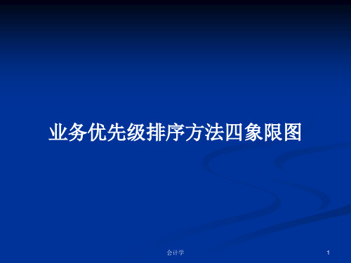 业务优先级排序方法四象限图PPT学习教案