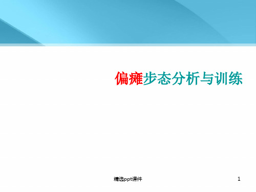 偏瘫步态分析与训练ppt课件