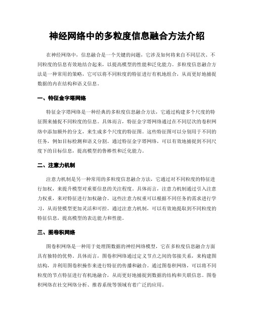 神经网络中的多粒度信息融合方法介绍