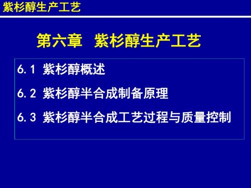 制药工艺学：紫杉醇生产工艺.