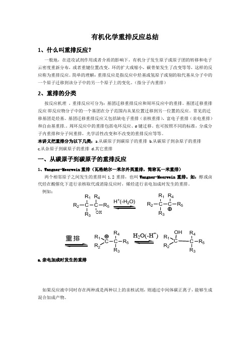 有机化学重排反应总结