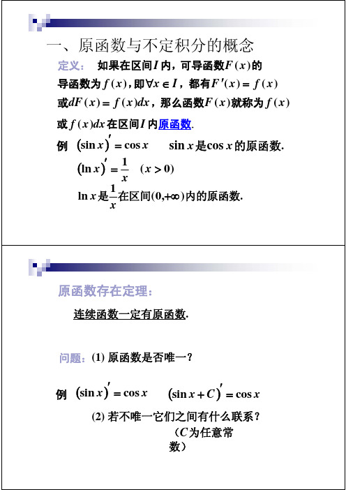 高等数学课件 不定积分