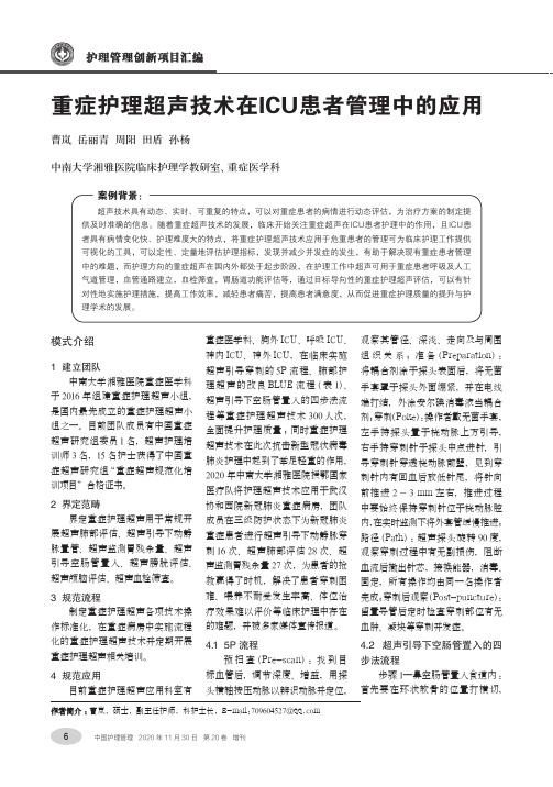 重症护理超声技术在ICU患者管理中的应用