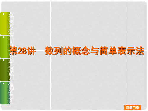 高考数学一轮复习 第28讲 数列的概念与简单表示法课件