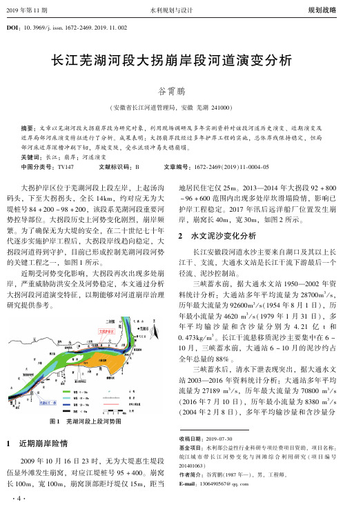 长江芜湖河段大拐崩岸段河道演变分析