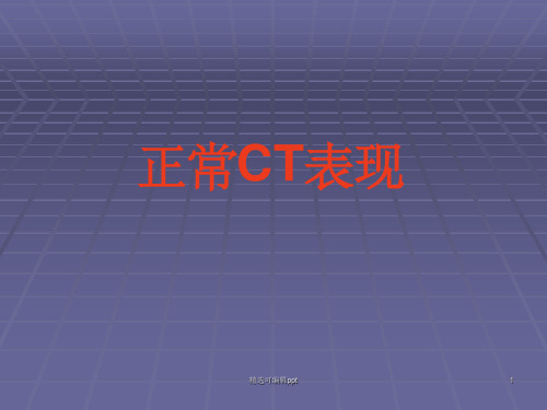 正常胸肺部CT影像学表现