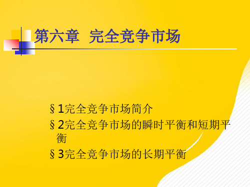 第六章完全竞争市场理论PPT资料