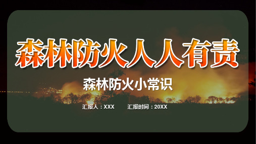 简约森林防火人人有责内容PPT演示