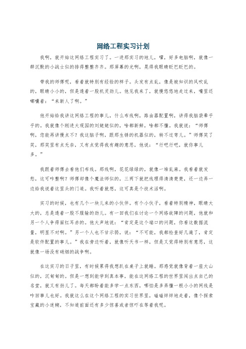 网络工程实习计划