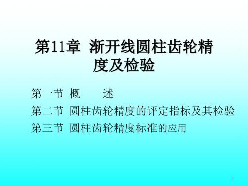 渐开线圆柱齿轮精度及检验-互换性与技术测量