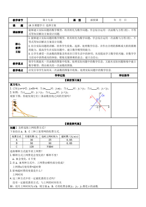 课题学习选择方案教案