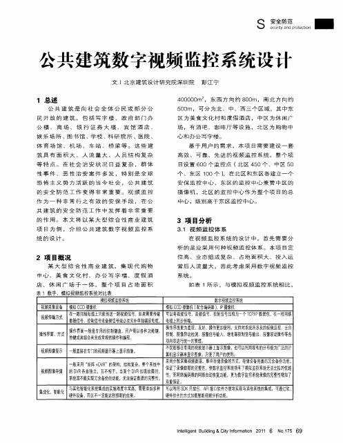 公共建筑数字视频监控系统设计