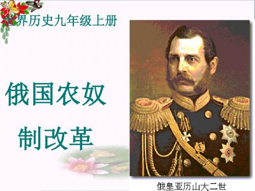 〔华东师大版〕俄国农奴制改革 教学PPT课件1