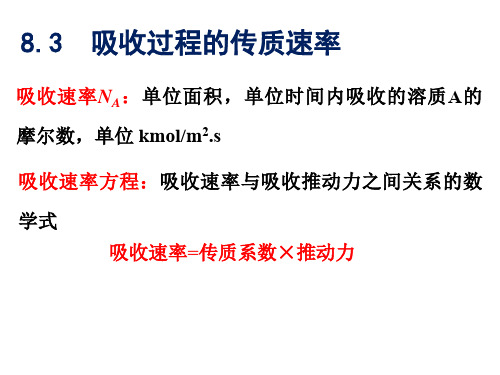 化工原理83 速率关系83 吸收过程的速率关系