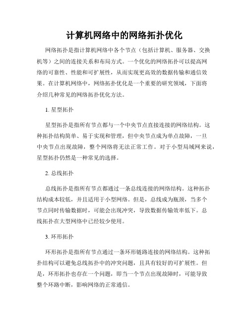 计算机网络中的网络拓扑优化