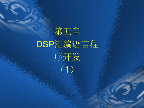 第五章DSP汇编语言开发